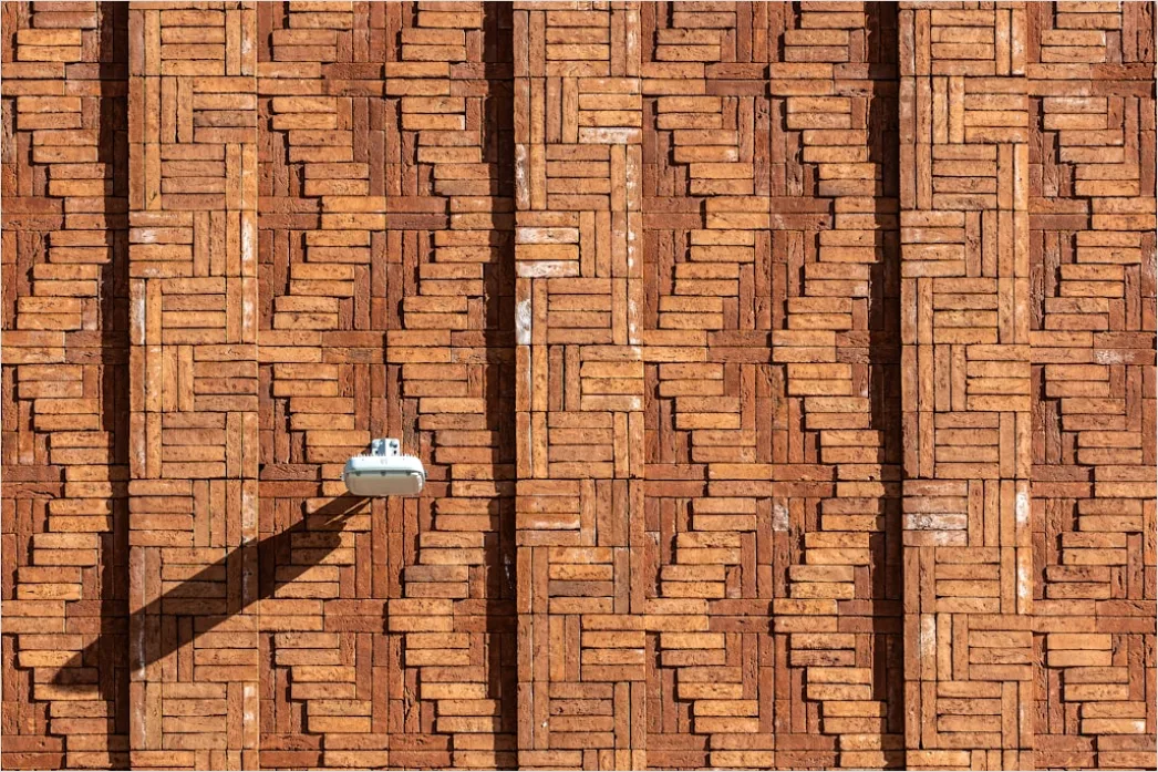 Detail Fassade Ziegelmauer Muster Nahaufnahme Number 7