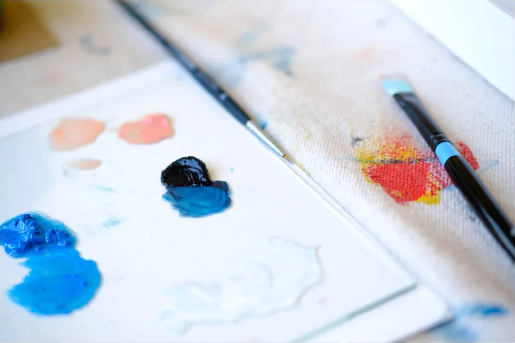 Detail Gouache Illustration Matte Farben Auf Papier Number 20