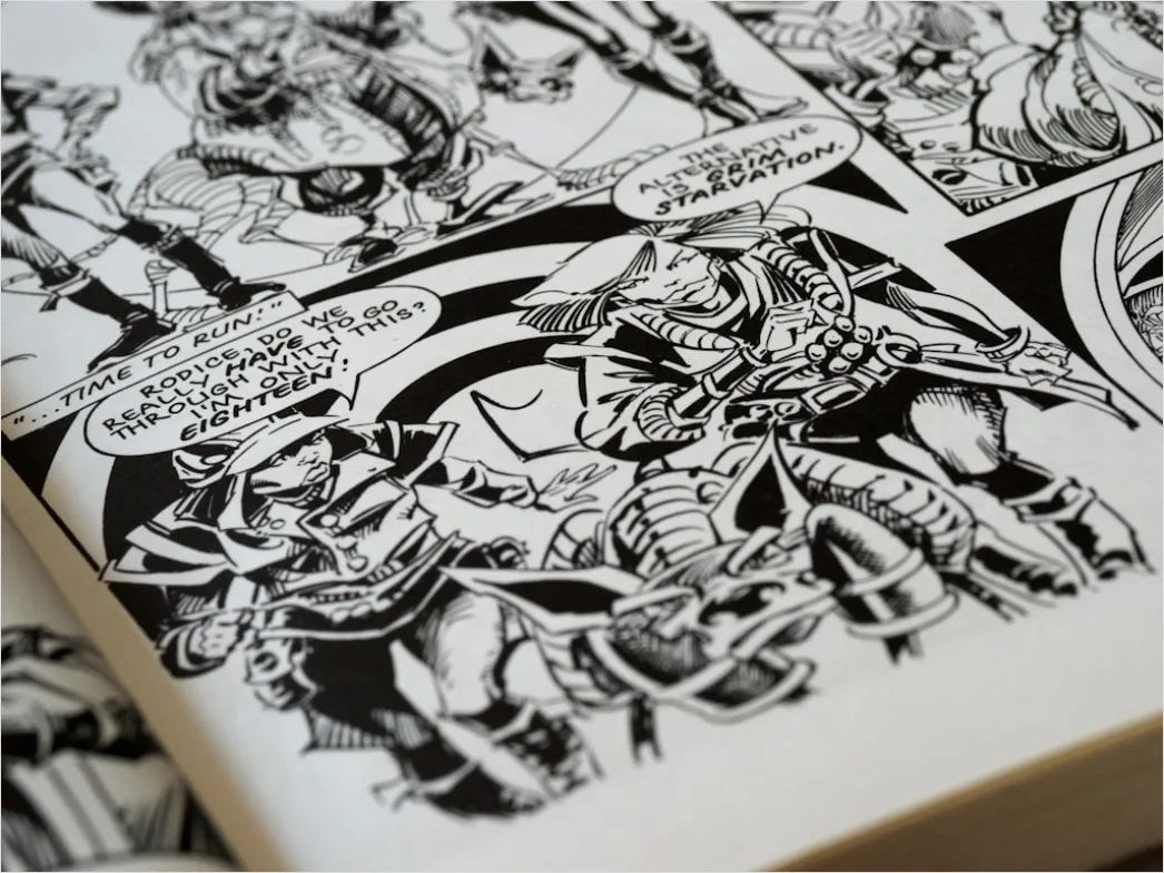 Graphic Novel Seite Schwarz Weiss Kontrast 8c54