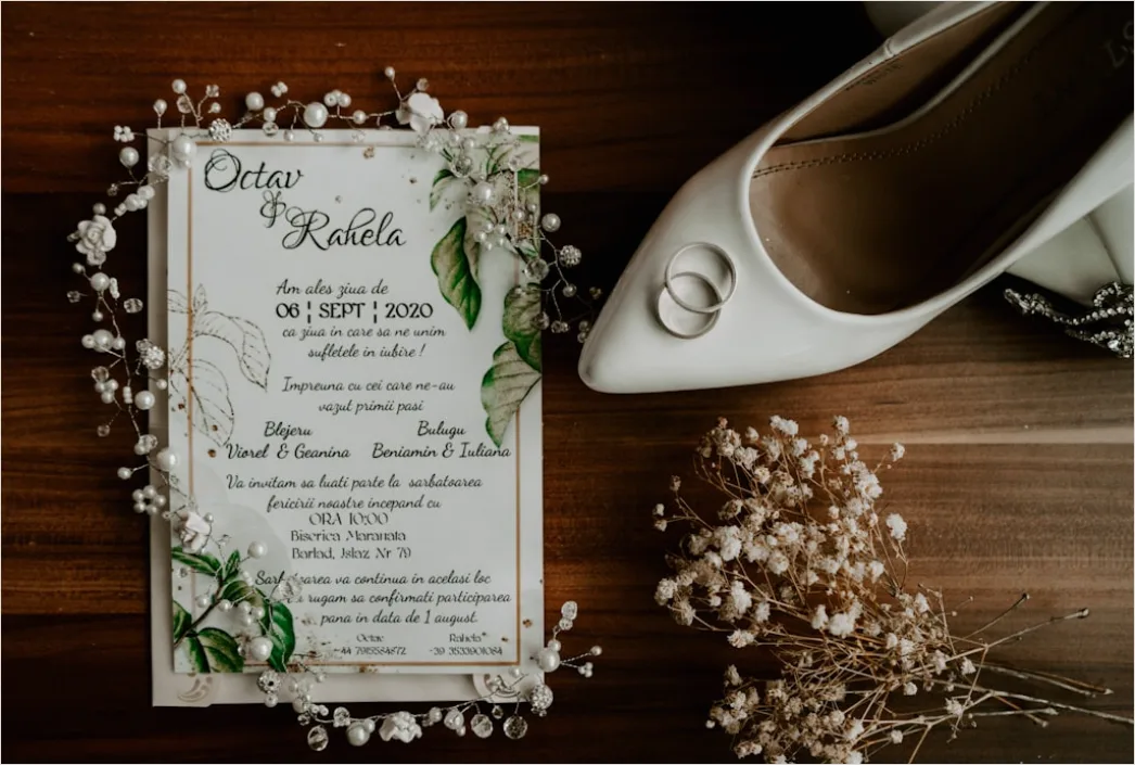 Detail Hochzeitseinladung Illustration Floral Design Set Number 6