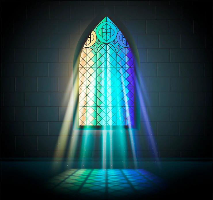 Detail Kirche Innenraum Lichtstrahlen Durch Fenster Number 5