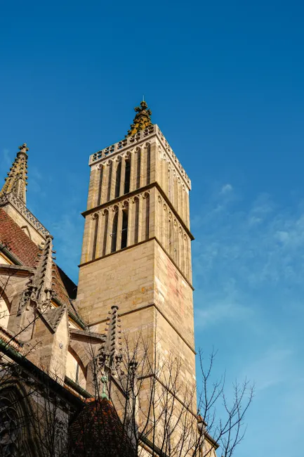 Detail Kirche Turm Spitze Gegen Blauen Himmel Number 8