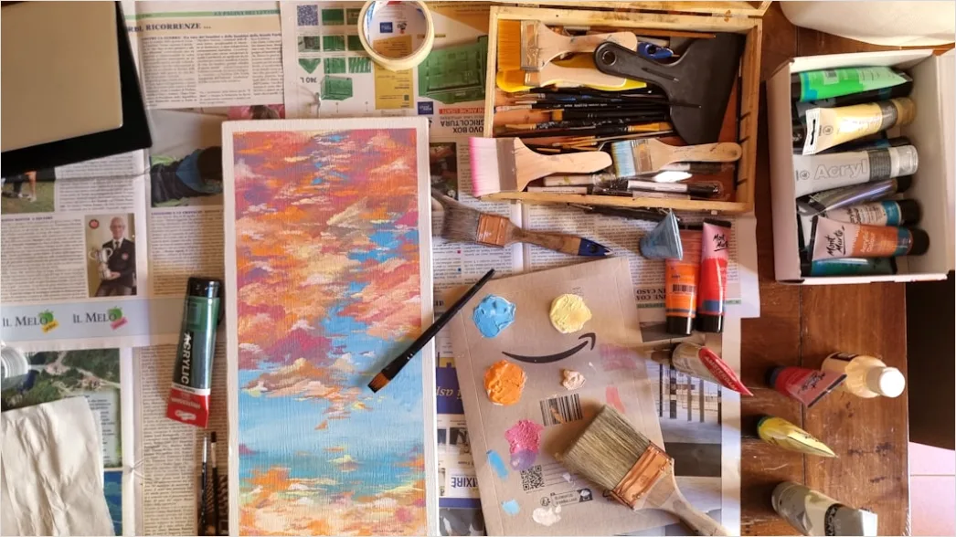 Detail Kunst Atelier Arbeitsplatz Malutensilien Detail Number 11