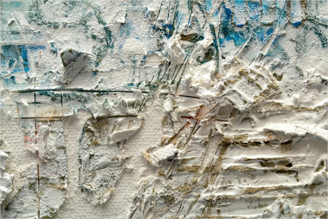 Kunstwerk Detailaufnahme Leinwand Struktur 2971