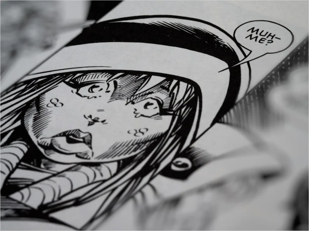 Manga Augen Nahaufnahme Zeichnung Stil 980e