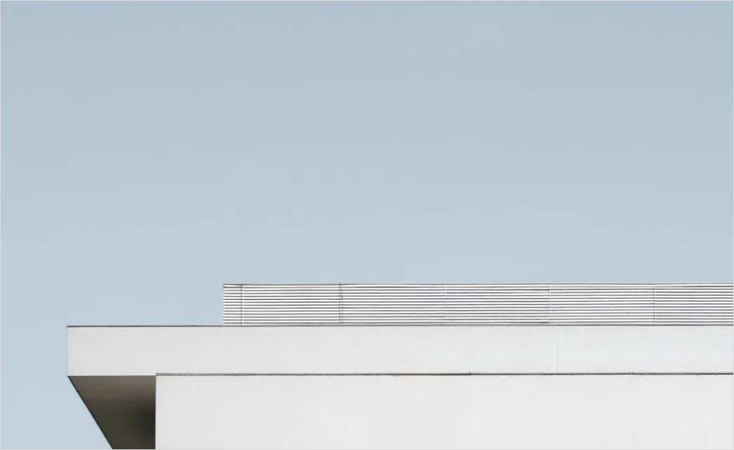 Detail Minimalistisches Haus Weiß Fassade Flachdach Number 18
