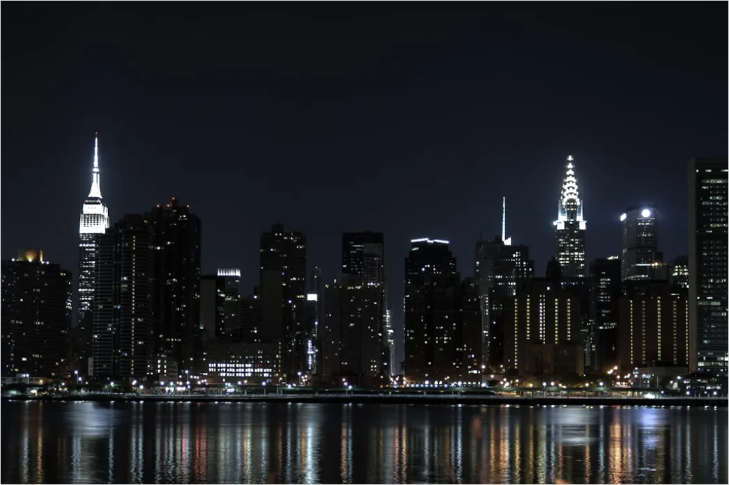 Detail Moderne Stadt Skyline Bei Nacht Beleuchtet Number 16