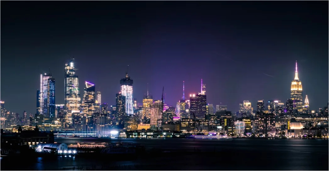 Detail Moderne Stadt Skyline Bei Nacht Beleuchtet Number 18