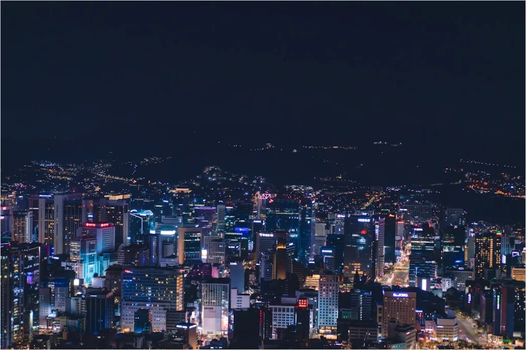 Detail Moderne Stadt Skyline Bei Nacht Beleuchtet Number 4
