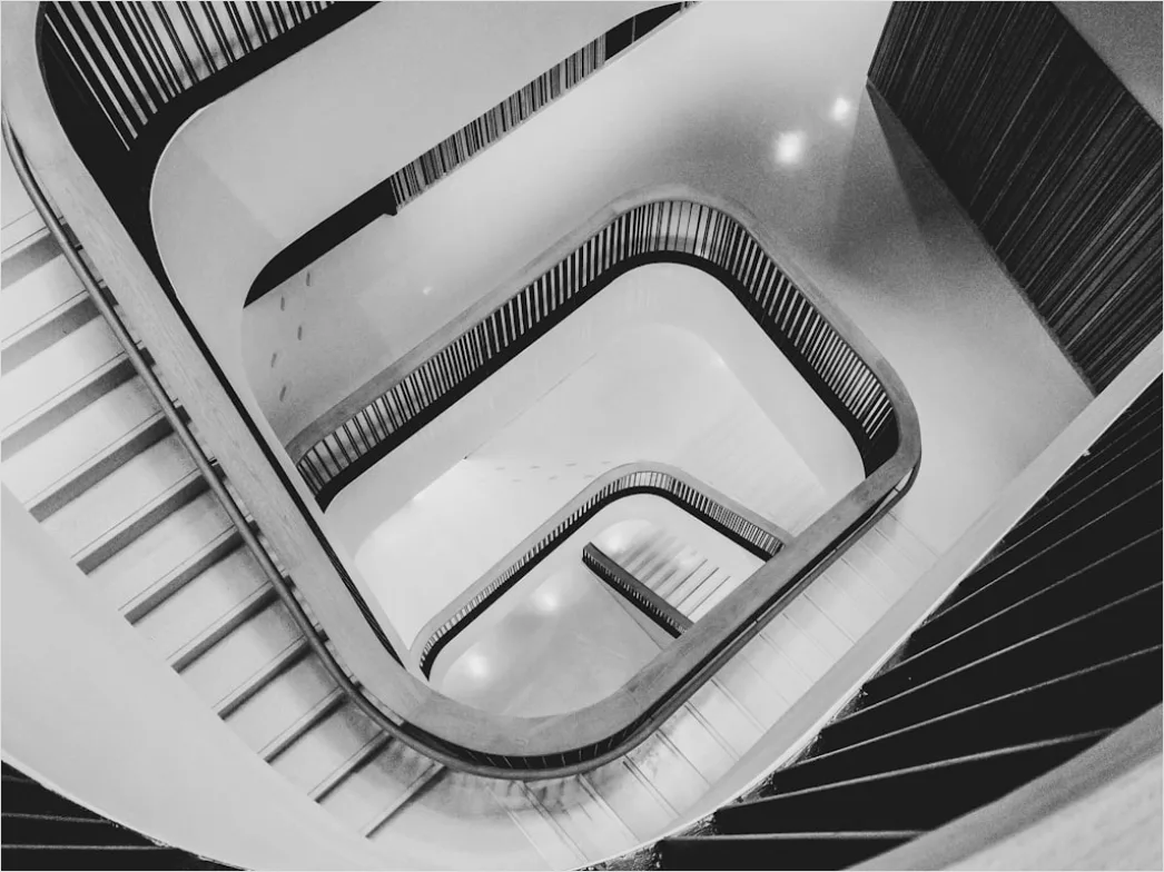 Detail Modernes Treppenhaus Architektur Symmetrie Number 9
