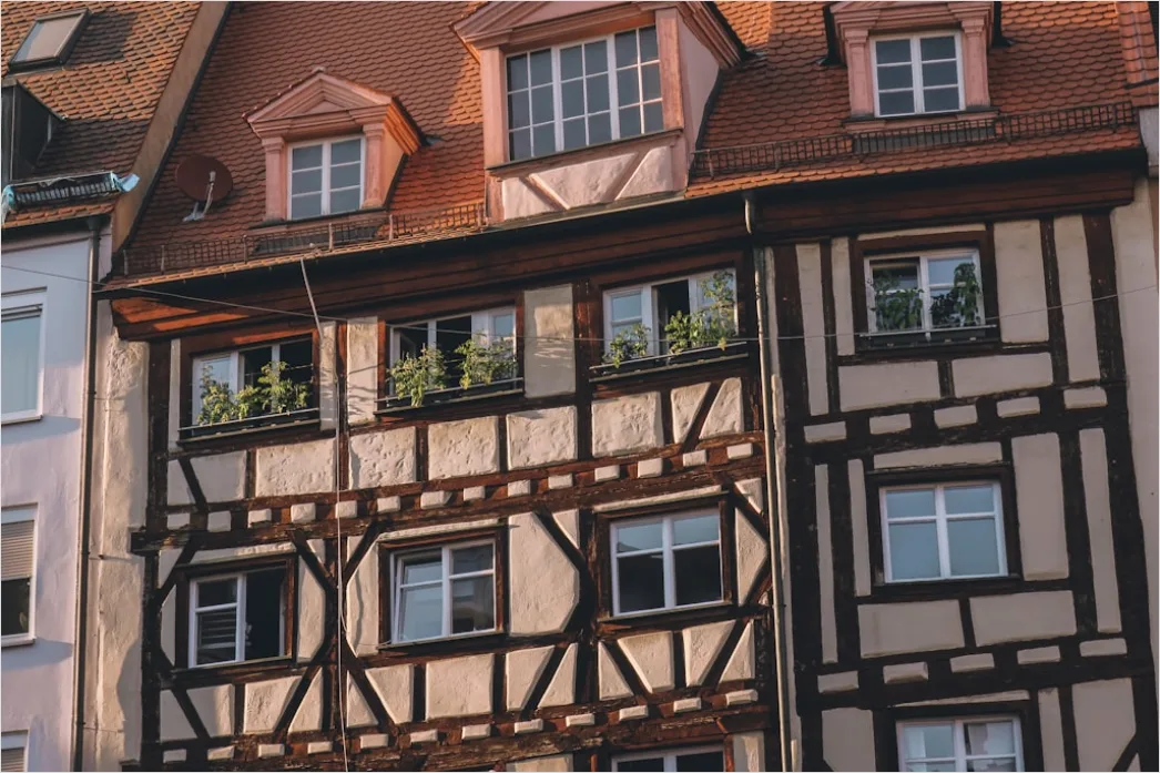 Detail Reihenhaus Fassade In Der Stadt Number 11