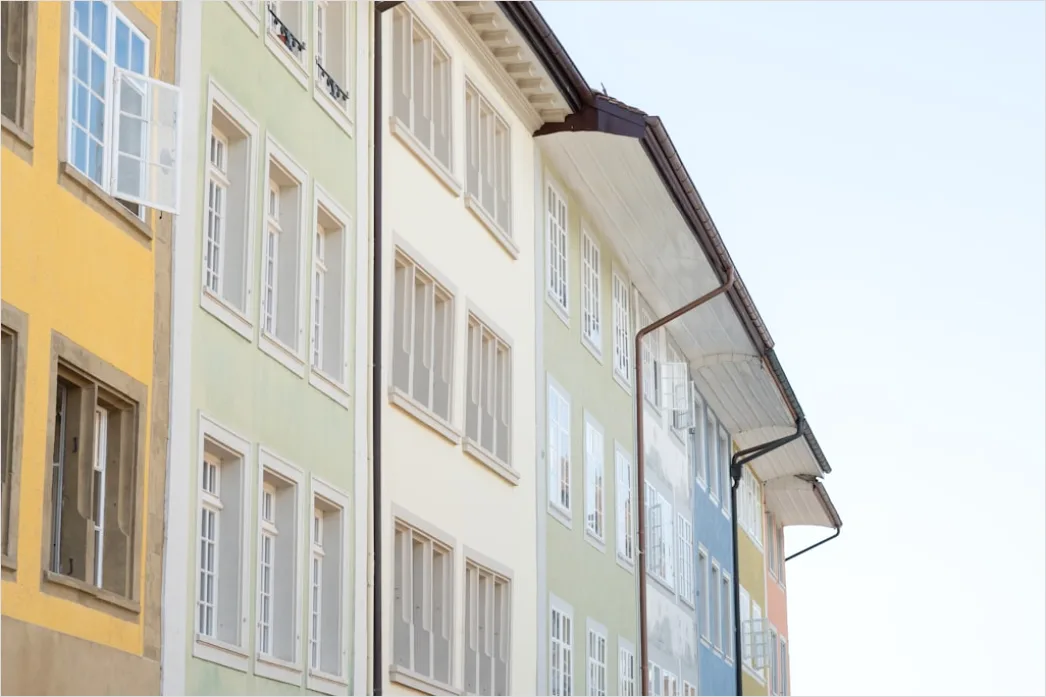 Detail Reihenhaus Fassade In Der Stadt Number 12