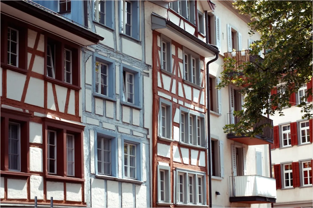Detail Reihenhaus Fassade In Der Stadt Number 13