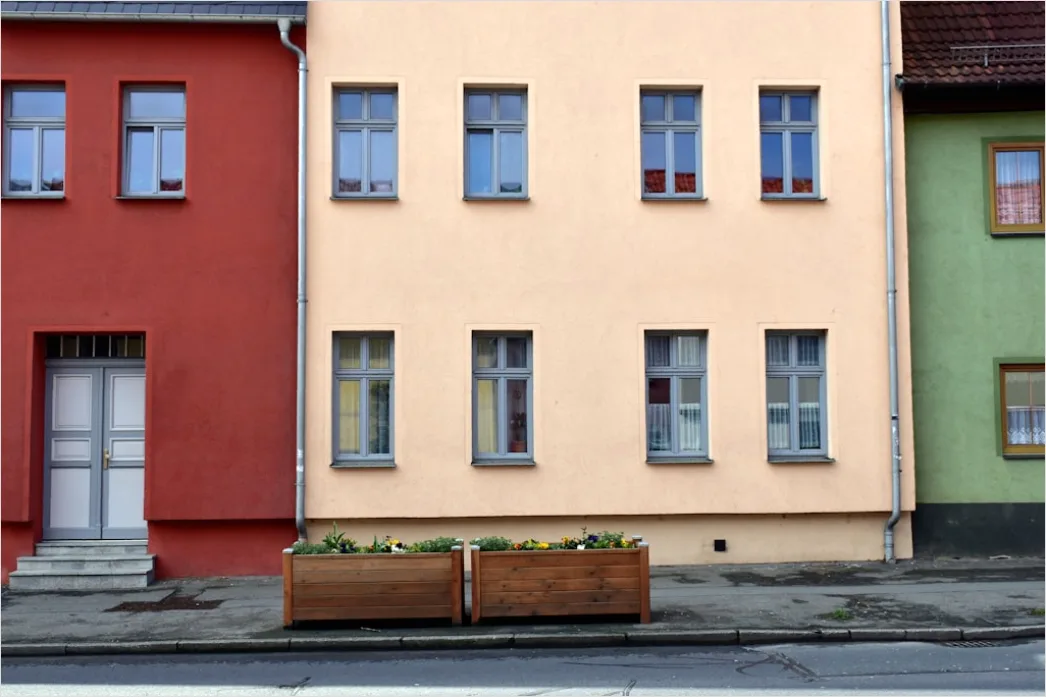 Detail Reihenhaus Fassade In Der Stadt Number 15