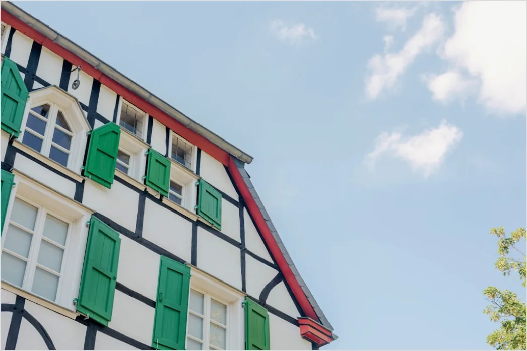 Detail Reihenhaus Fassade In Der Stadt Number 20