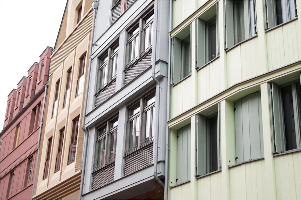 Detail Reihenhaus Fassade In Der Stadt Number 7
