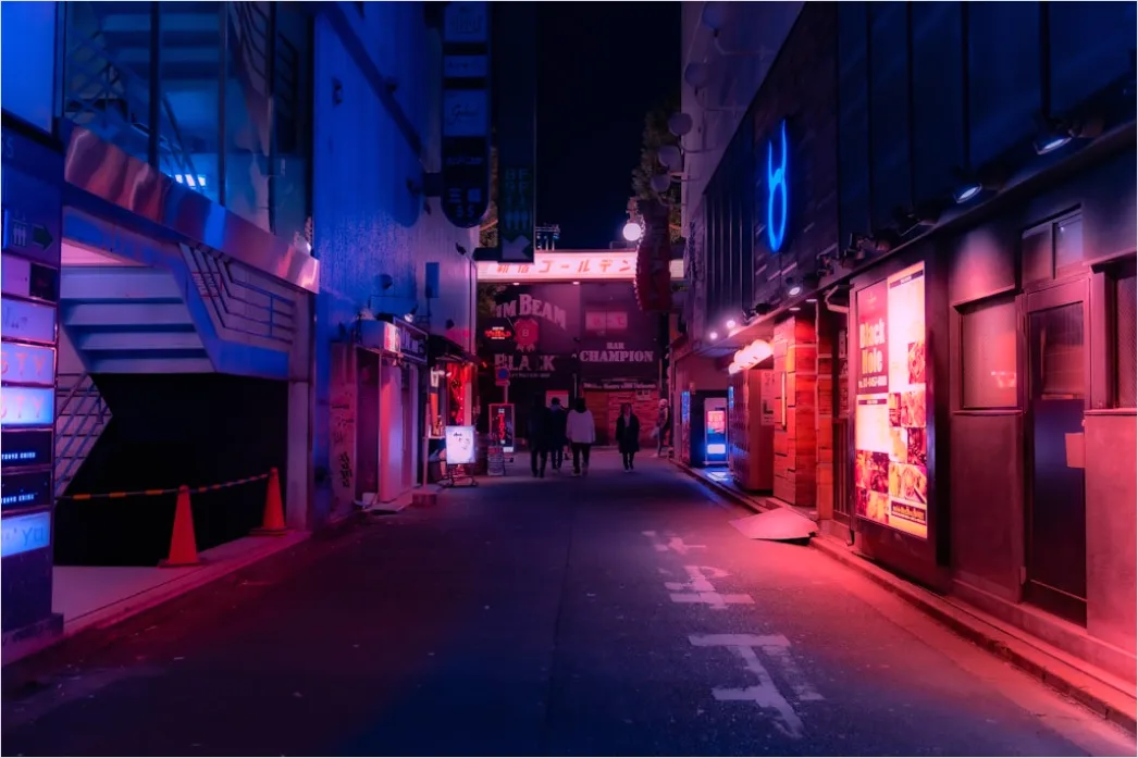 Detail Sci Fi Stadt Illustration Neon Nacht Number 11
