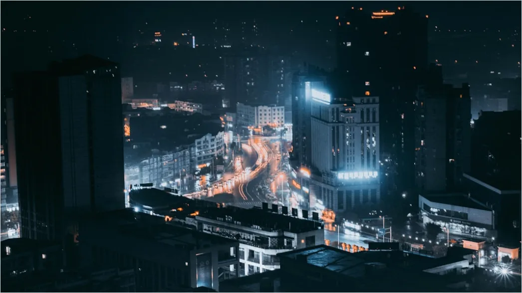 Detail Sci Fi Stadt Illustration Neon Nacht Number 19