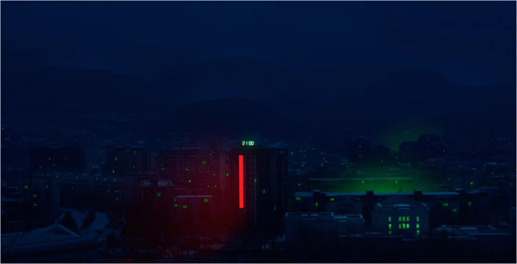 Detail Sci Fi Stadt Illustration Neon Nacht Number 8