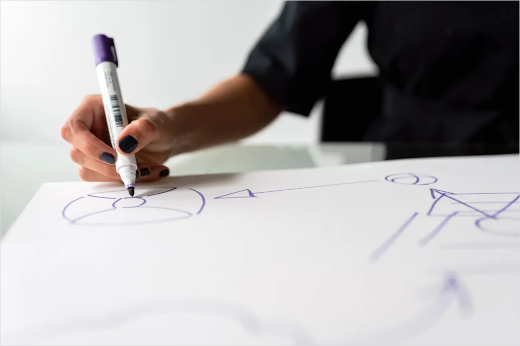 Detail Whiteboard Illustration Geschäftssymbole Handgezeichnet Number 4