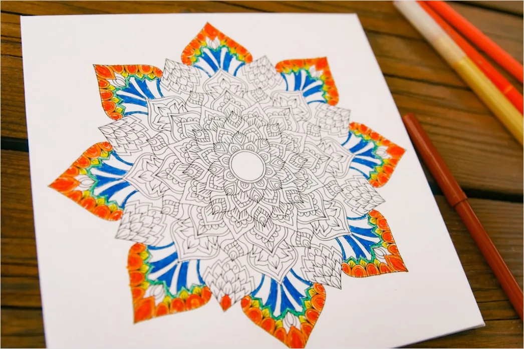Zentangle Muster Zeichnung Nahaufnahme Detail 5556