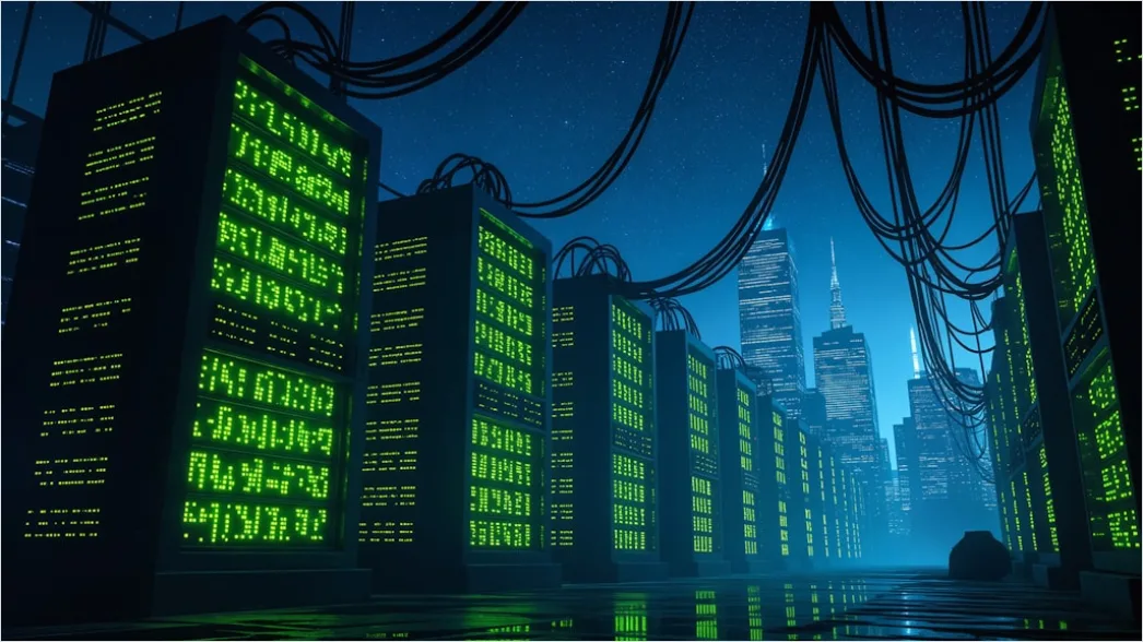 Detail Cloud Computing Concept Illustration Connected Servers Number 17