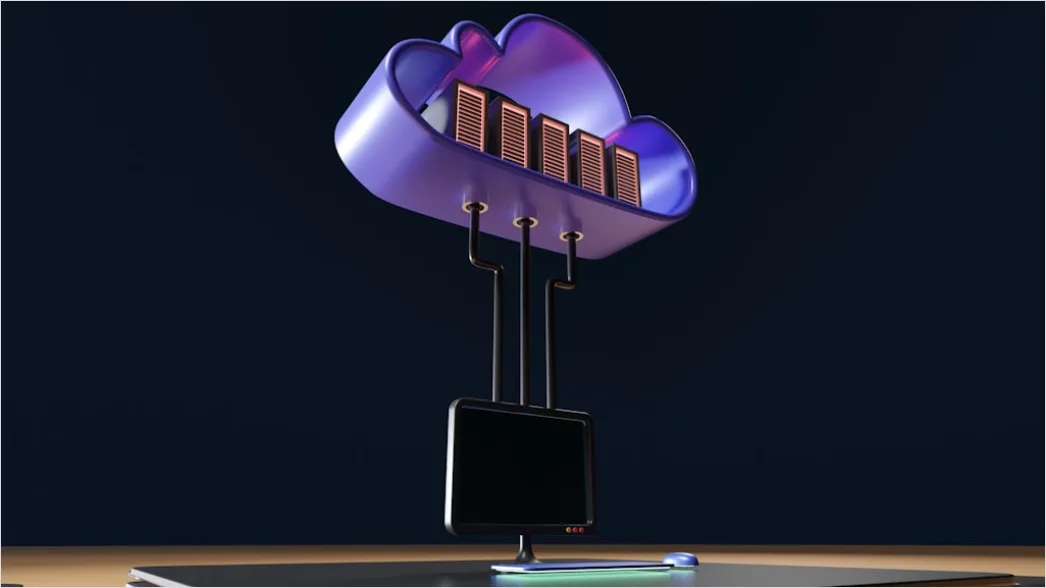 Detail Cloud Computing Concept Illustration Connected Servers Number 4