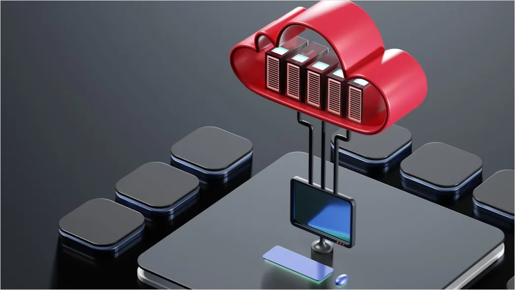 Detail Cloud Computing Concept Illustration Connected Servers Number 9