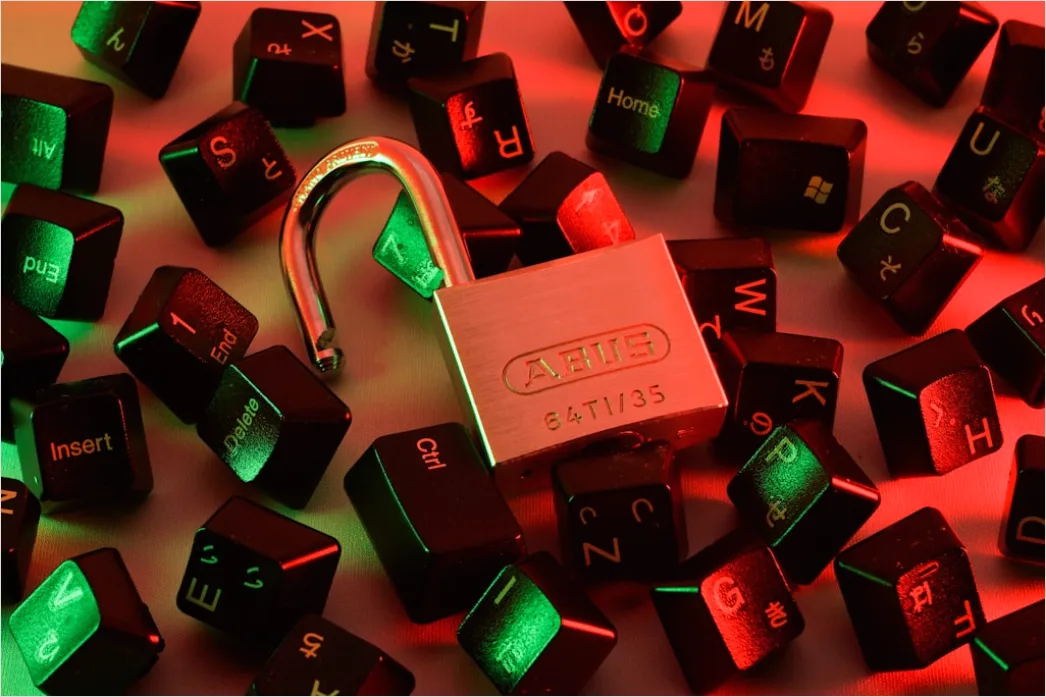 Detail Cybersecurity Concept Background Lock And Code Number 17
