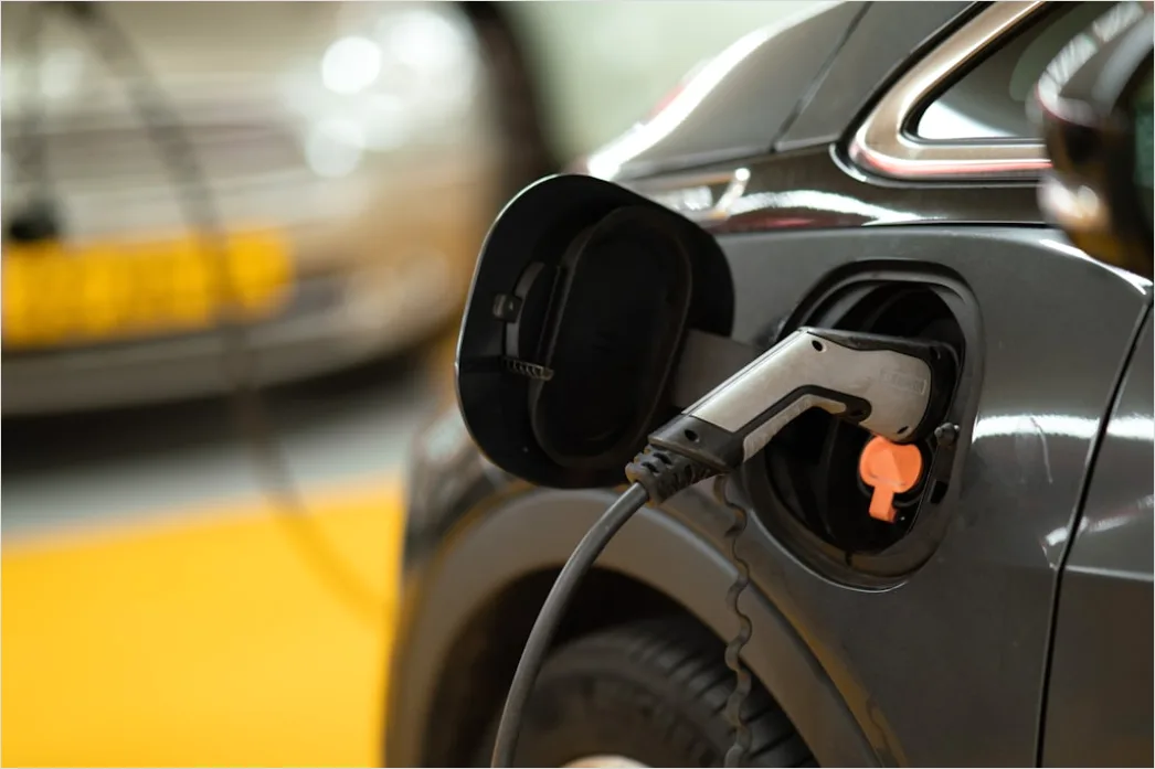 Detail Electric Vehicle Charging Station Close Up Cable Number 4