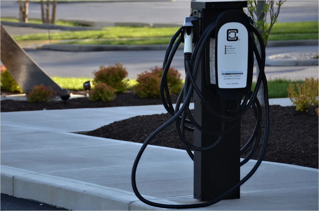 Detail Electric Vehicle Charging Station Close Up Cable Number 7