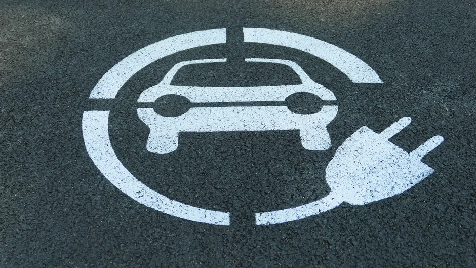 Detail Ev Charging Concept With Glowing Icons Overlay Number 2