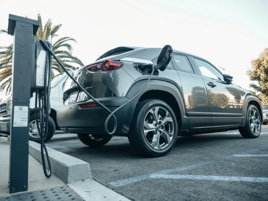 Detail Ev Charging Concept With Glowing Icons Overlay Number 14