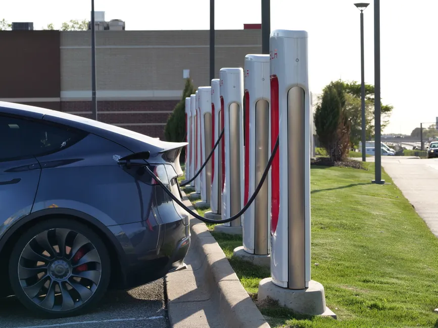 Detail Ev Charging Concept With Glowing Icons Overlay Number 19