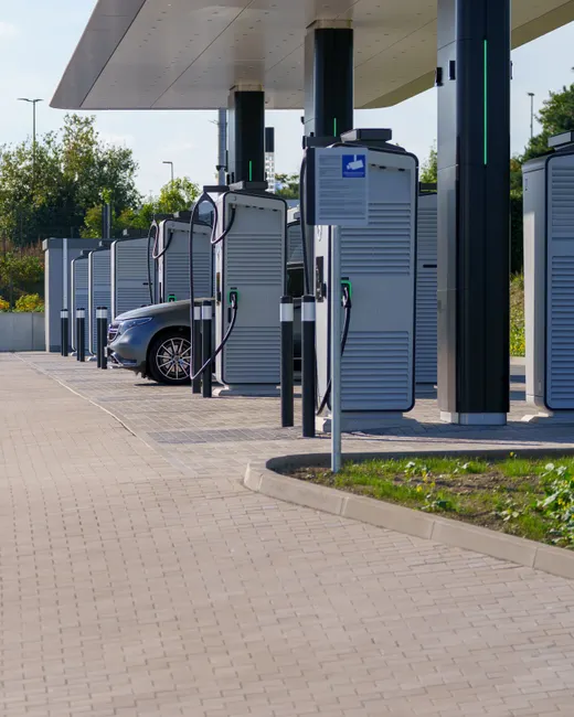 Detail Ev Charging Concept With Glowing Icons Overlay Number 3