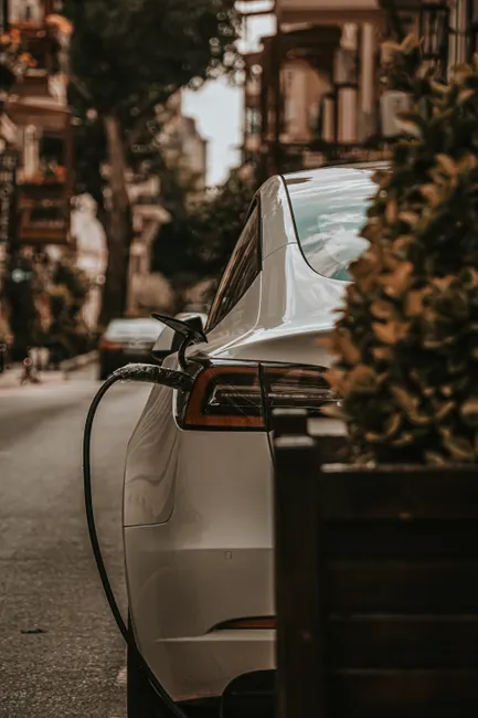 Detail Ev Charging Concept With Glowing Icons Overlay Number 5