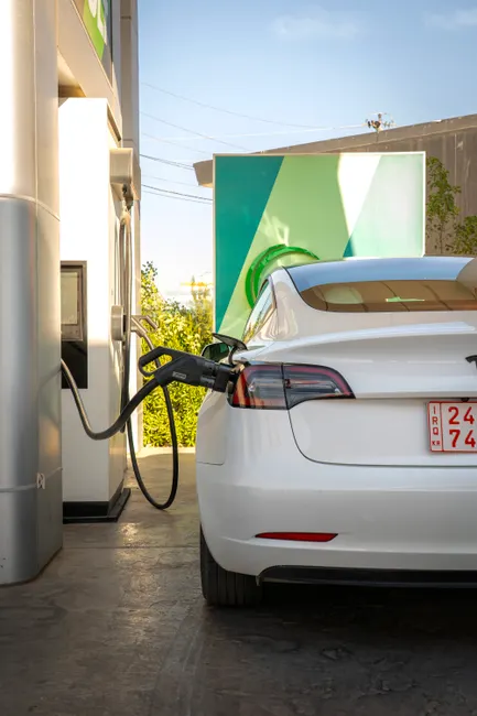Detail Ev Charging Concept With Glowing Icons Overlay Number 9