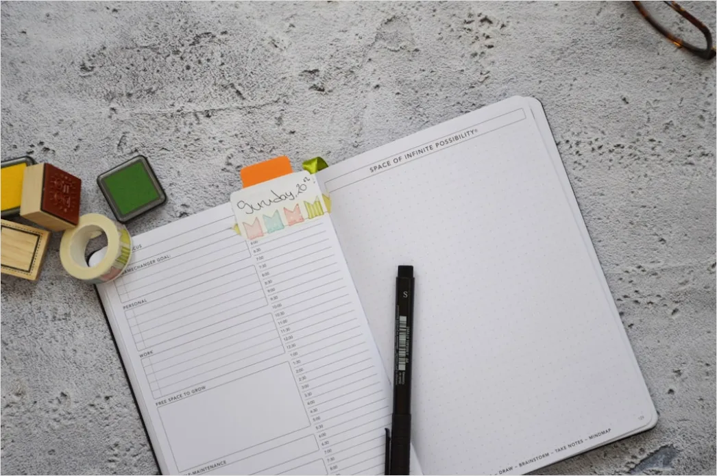 Detail Exam Preparation Checklist Notebook Flat Lay Number 6
