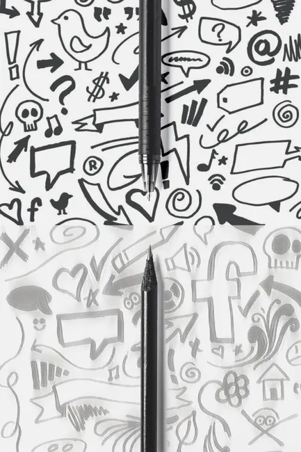 Detail Kritzel Zeichnung Doodles Handgemacht Hintergrund Number 2