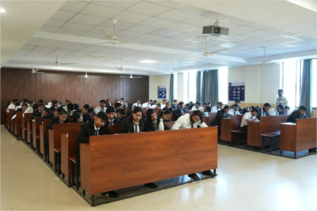 Detail Lecture Hall Students Seated Listening Attentively Number 16