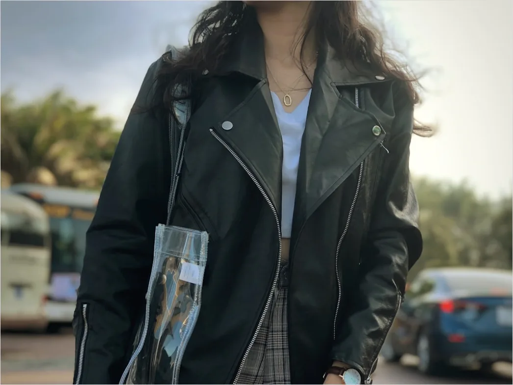 Detail Lederjacke Outfit Ideen Damen Casual Number 18