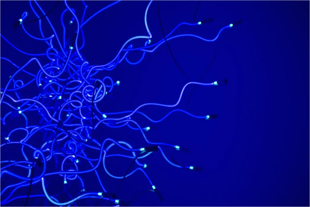 Detail Machine Learning Concept Illustration Neural Network Number 11