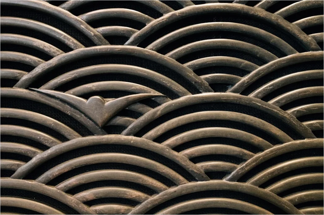 Detail Nahtloses Muster Japanische Wellen Seigaiha Number 2