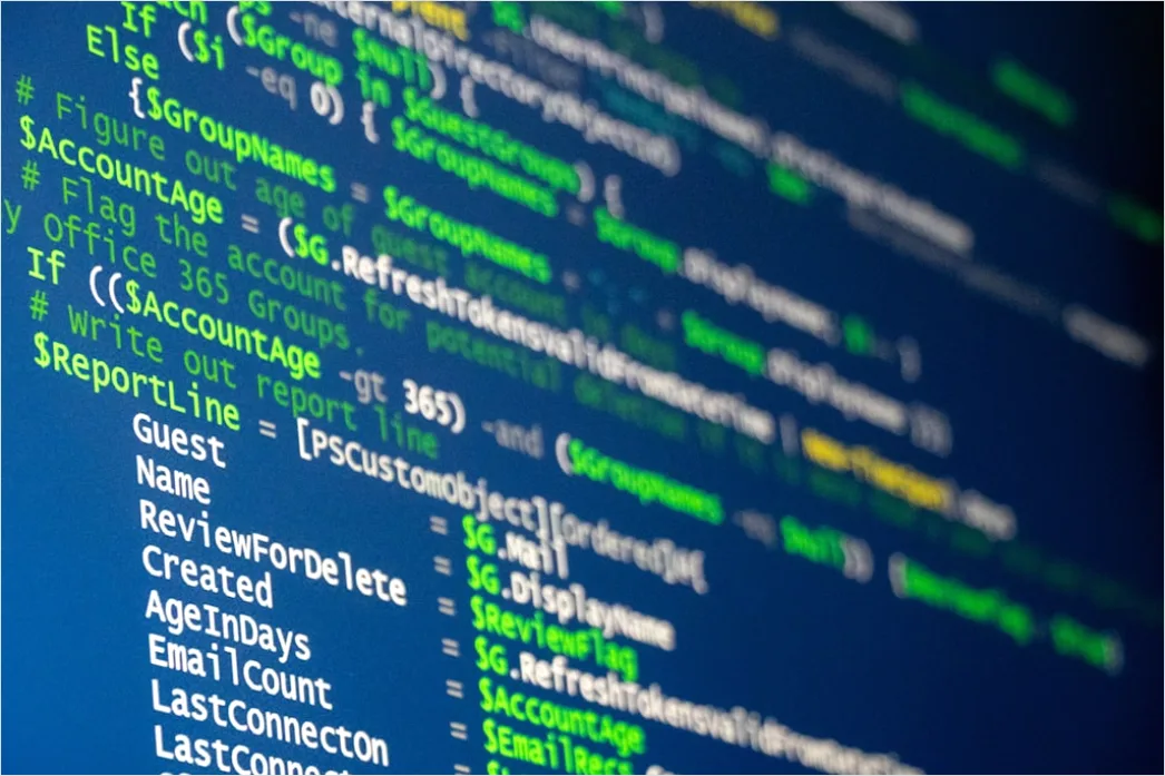 Programming Code Close Up On Monitor Screen Ab5a