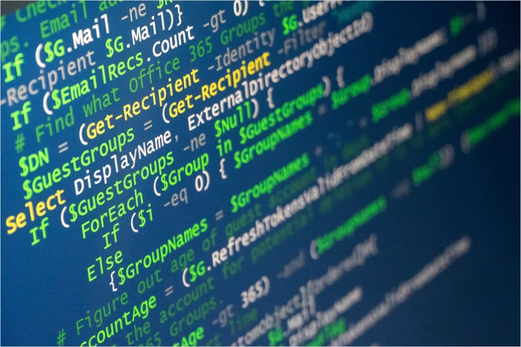 Detail Programming Code Close Up On Monitor Screen Number 2