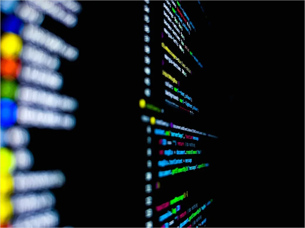 Detail Programming Code Close Up On Monitor Screen Number 12