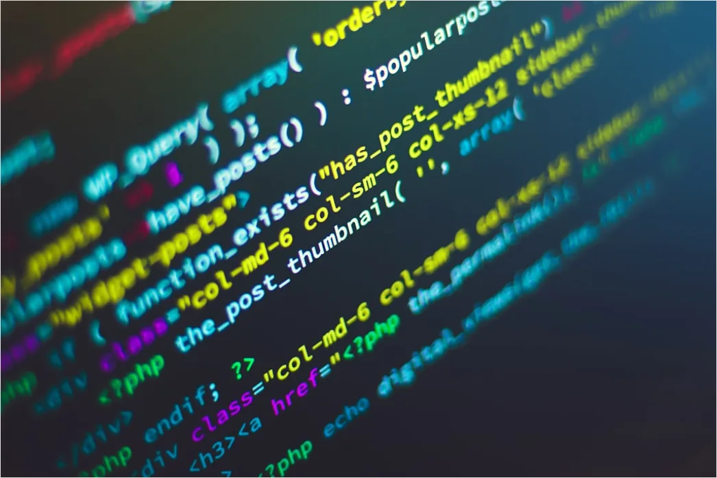 Detail Programming Code Close Up On Monitor Screen Number 13