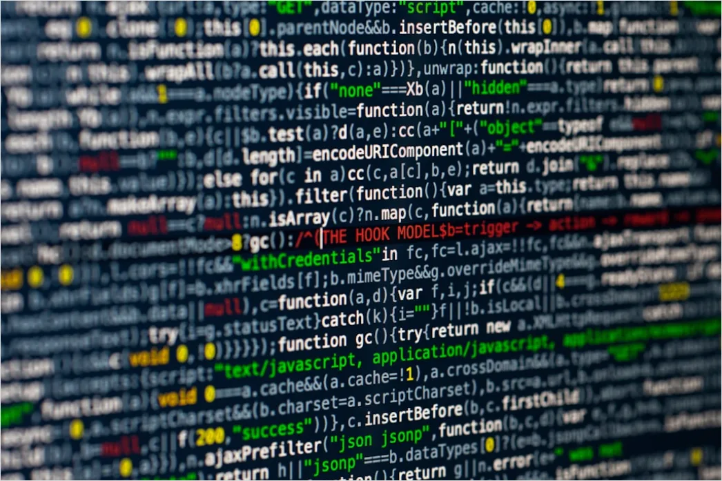 Detail Programming Code Close Up On Monitor Screen Number 14