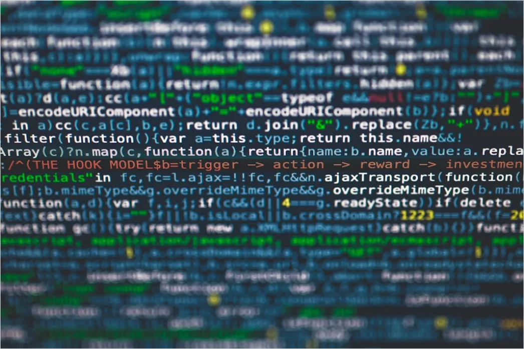 Detail Programming Code Close Up On Monitor Screen Number 16