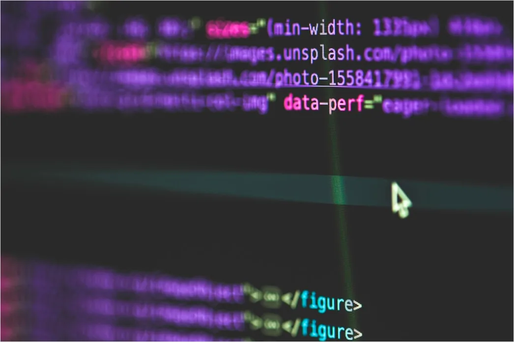 Detail Programming Code Close Up On Monitor Screen Number 17